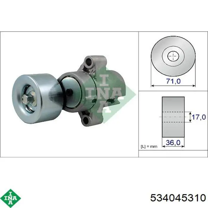 Tensor de correa de alternador para Mazda 6 GG