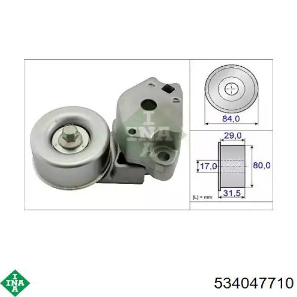 534047710 INA Tensor de correa de alternador