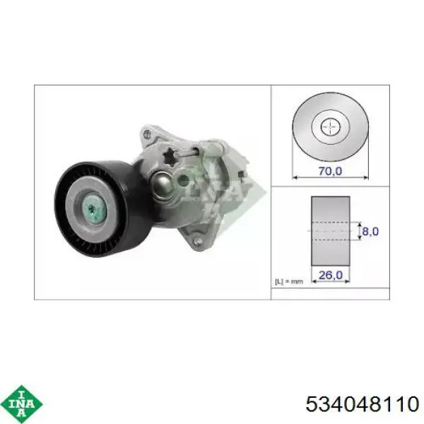 Comprar 534048110 INA Tensor de correa poli V 