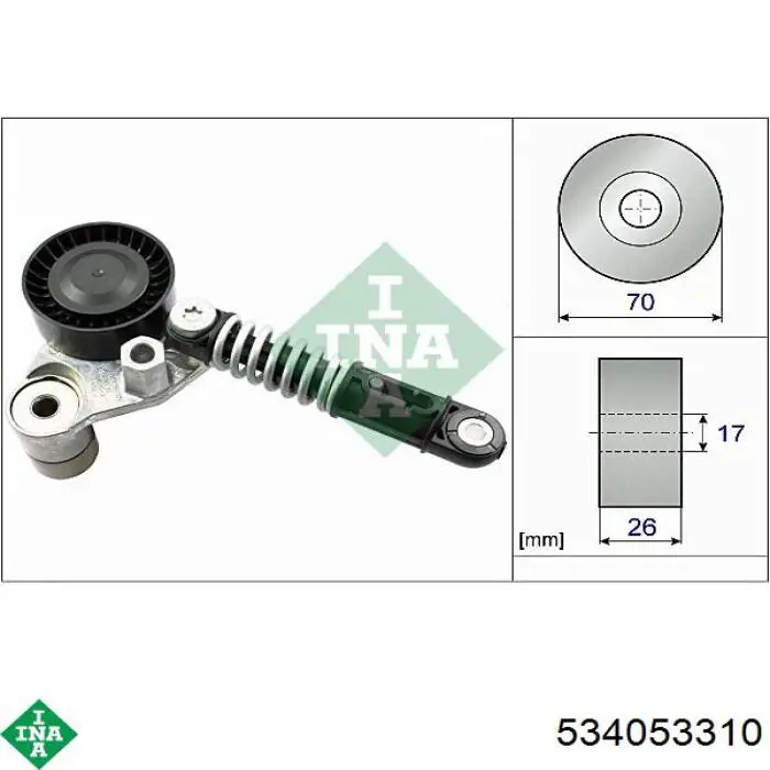 Comprar 534053310 INA Tensor de correa poli V 