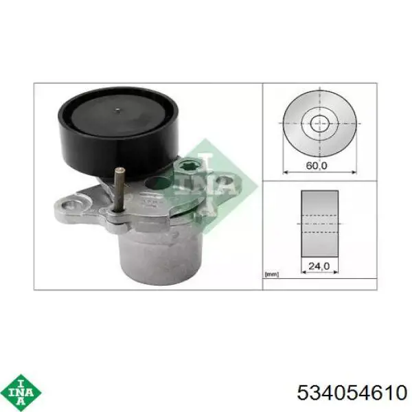 Comprar 534054610 INA Polea tensora, correa poli V