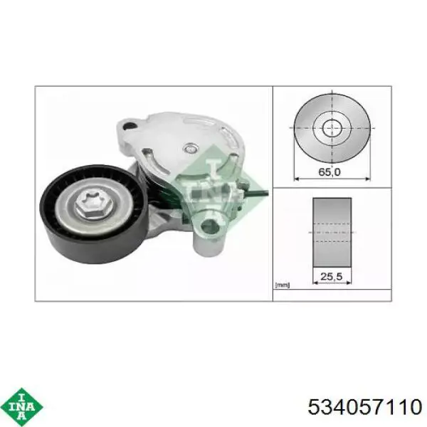 Tensor de correa poli V 100169 Febi