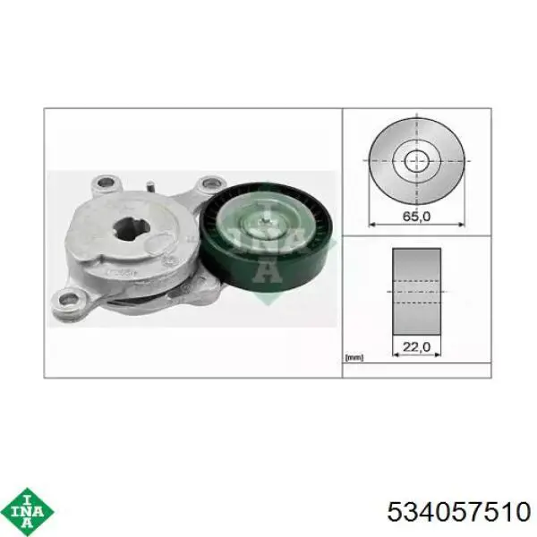 Tensor de la correa trapecial INA 534057510 precio, desde 49,86 EUR