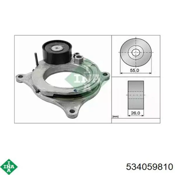 Tensor de la correa trapecial INA 534059810 precio, desde 50,17 EUR