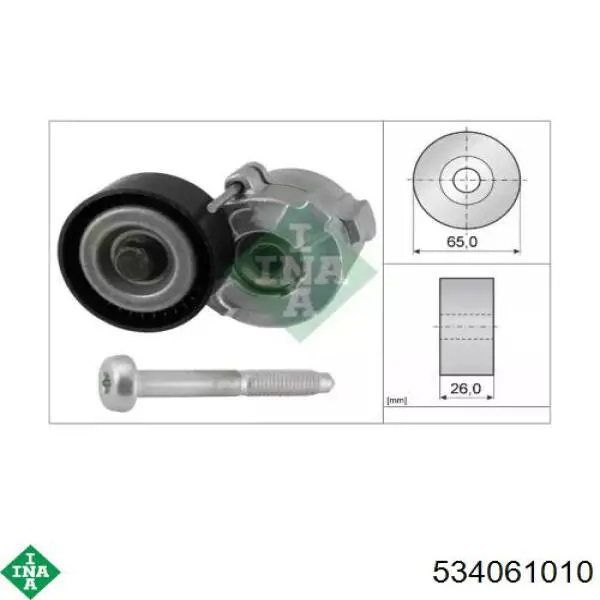 Comprar 534061010 INA Tensor de correa poli V 