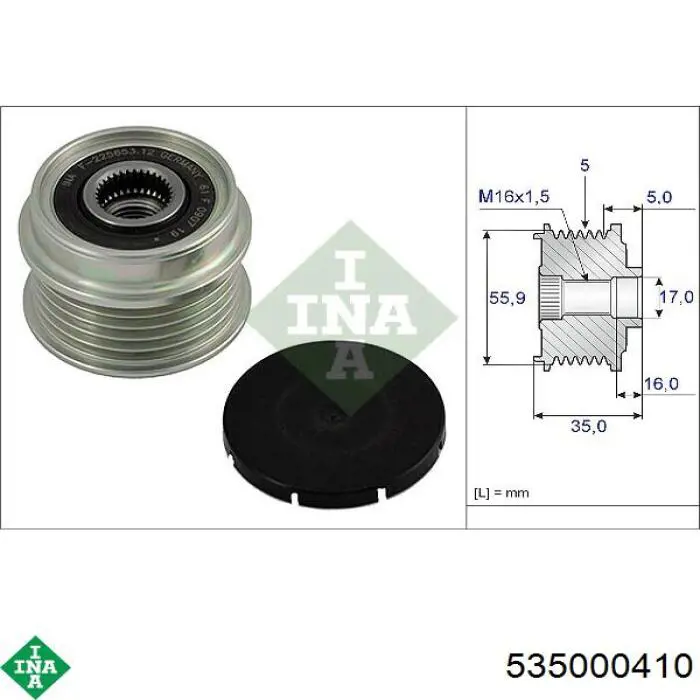 535 0004 10 INA poleas juego de piezas
