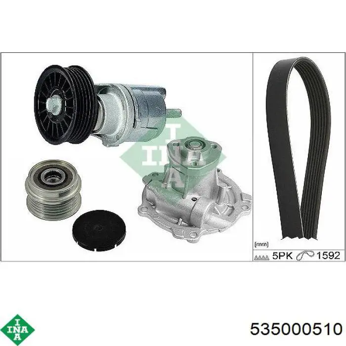 Polea de alternador INA 535000510