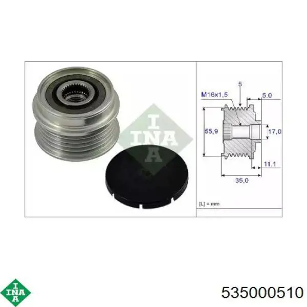 Polea rueda libre INA 535000510 precio, desde 68,19 USD