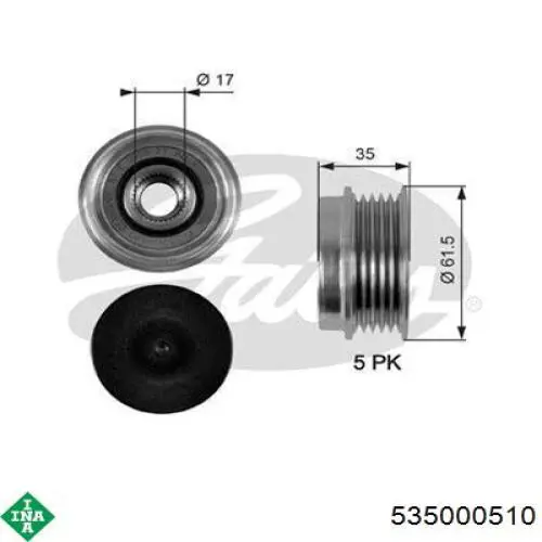 Polea rueda libre INA 535000510 precio, desde 68,19 USD