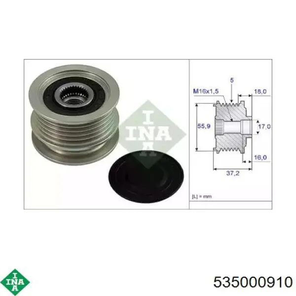 Polea rueda libre INA 535000910 precio, desde 39,24 EUR