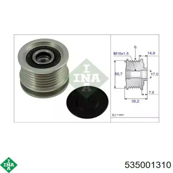 Comprar 535001310 INA Rueda libre del alternador