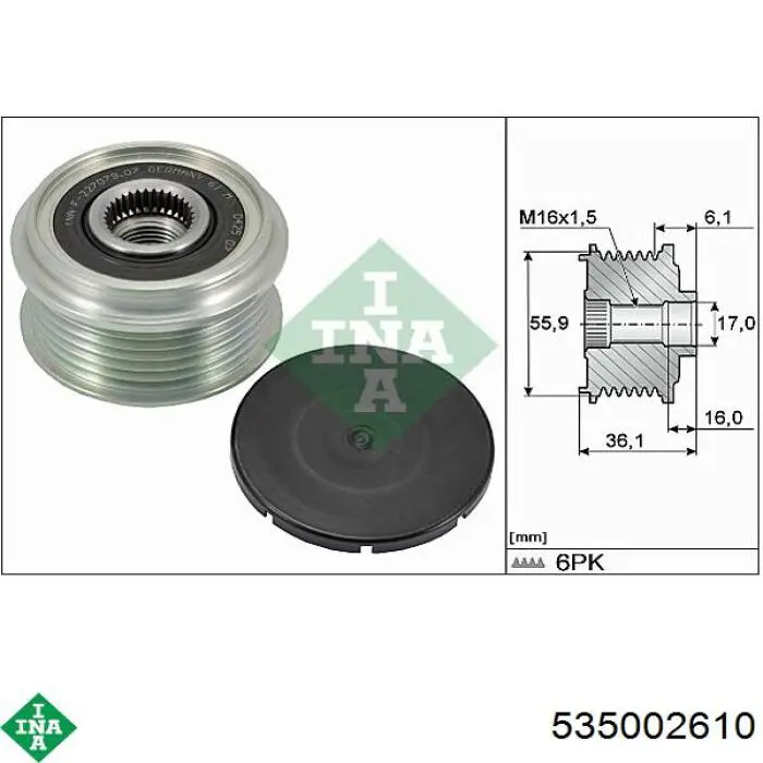 535002610 INA poleas juego de piezas