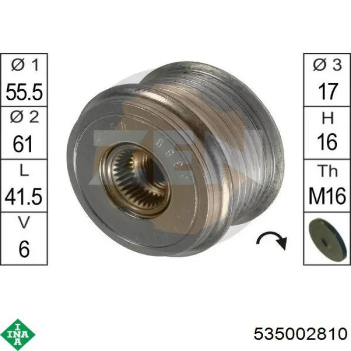 Comprar ZN5389 ERA Benelux Rueda libre del alternador