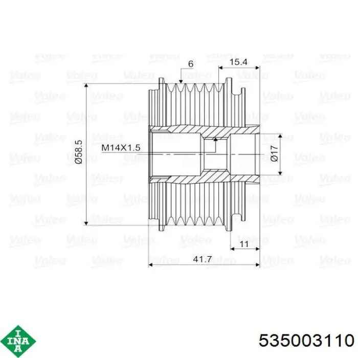 535003110 INA poleas juego de piezas