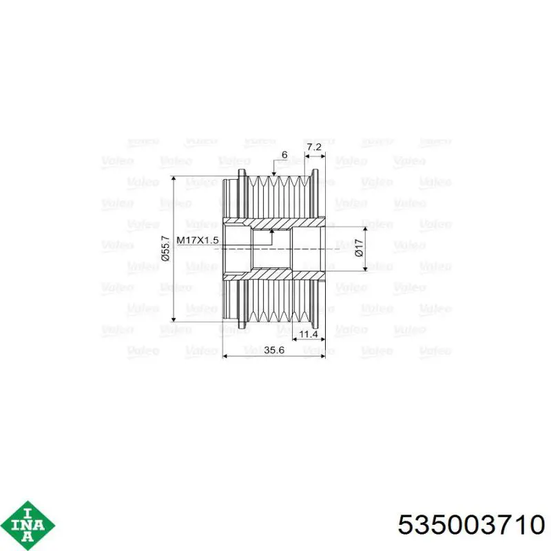 535003710 INA poleas juego de piezas