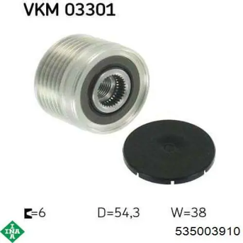 Comprar 535003910 INA Rueda libre del alternador
