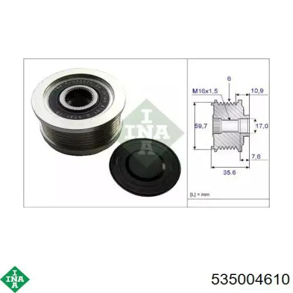 Polea rueda libre INA 535004610 precio, desde 31,72 EUR