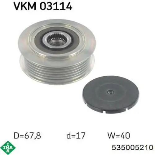 Polea alternador 535005210 INA