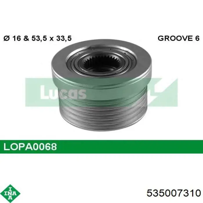 Polea rueda libre INA 535007310 precio, desde 30,39 EUR