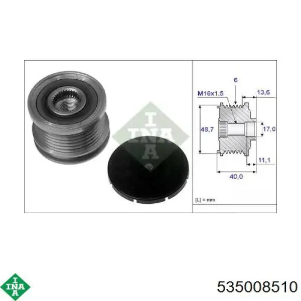 Polea rueda libre INA 535008510 precio, desde 114,71 EUR