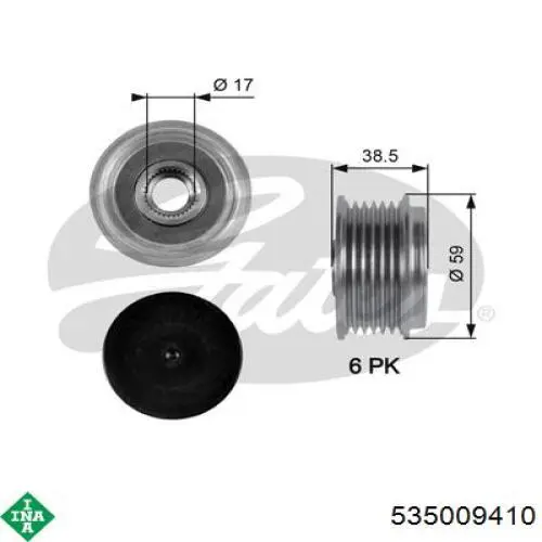 535009410 INA poleas juego de piezas