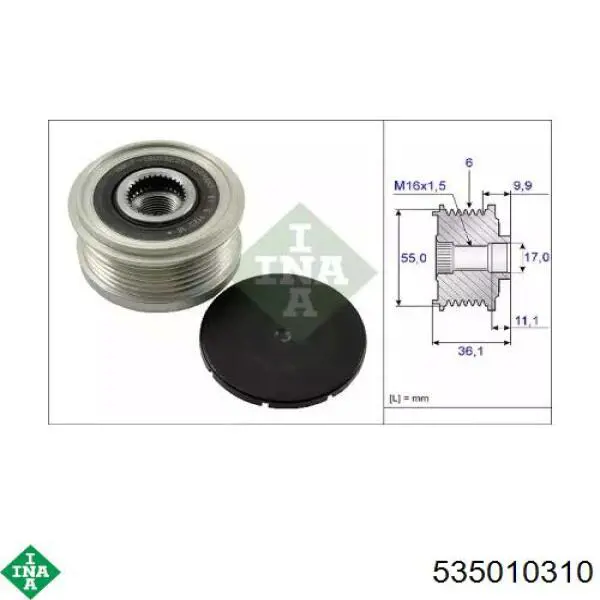 Polea rueda libre INA 535010310 precio, desde 27,87 EUR