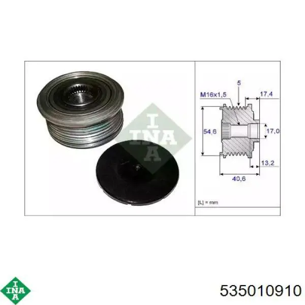 Polea alternador 535010910 INA