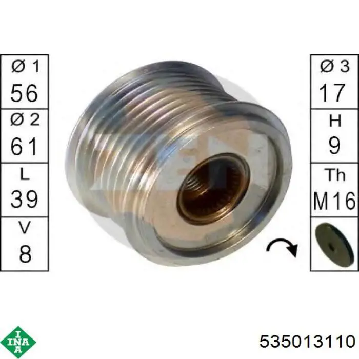 Polea rueda libre INA 535013110 precio, desde 11,03 EUR