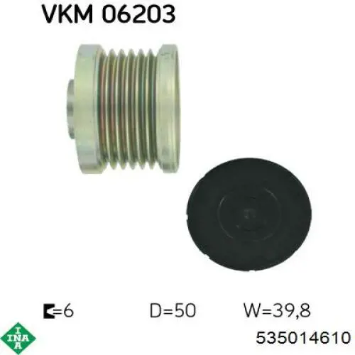 Comprar 535014610 INA Rueda libre del alternador