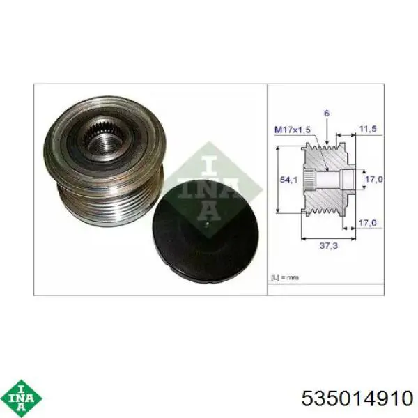 Comprar 535014910 INA Rueda libre del alternador