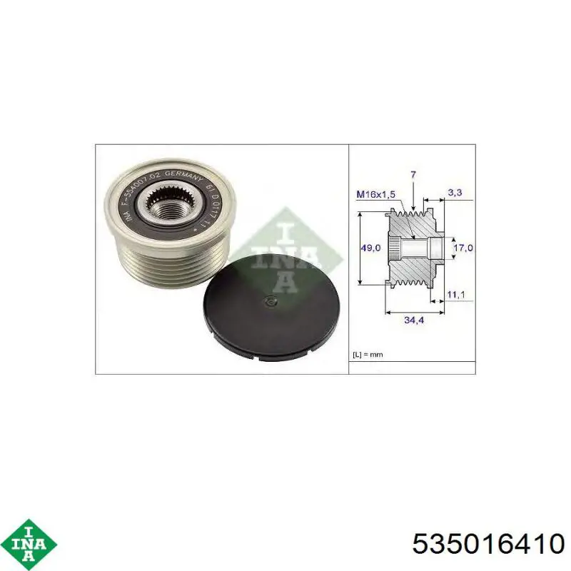 Polea rueda libre INA 535016410 precio, desde 85,28 EUR