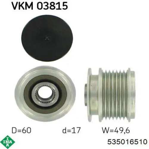 Comprar 535016510 INA Rueda libre del alternador