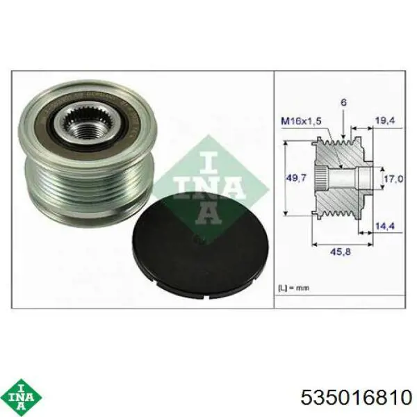Polea rueda libre INA 535016810 precio, desde 19,19 EUR