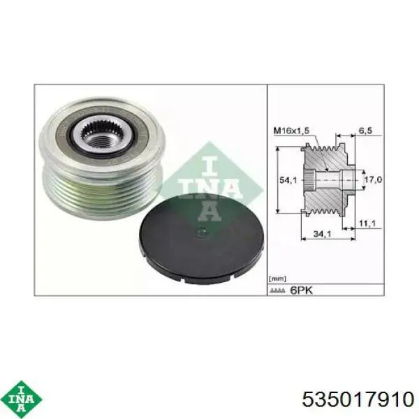 Polea de alternador INA 535017910