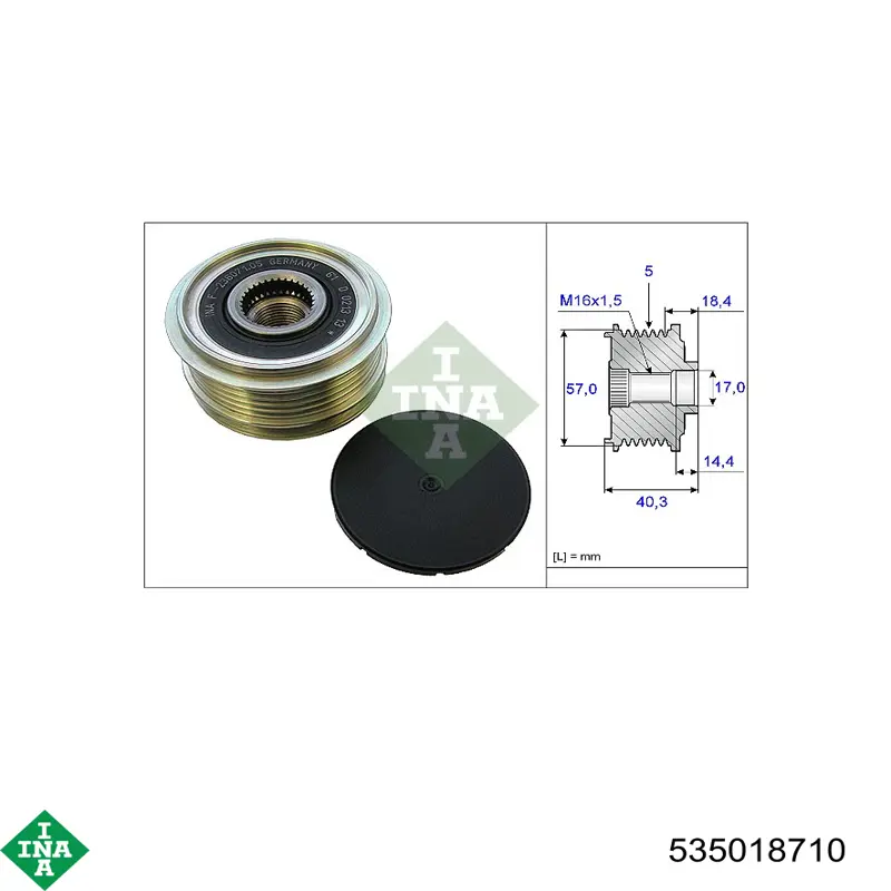 Comprar 535018710 INA Rueda libre del alternador