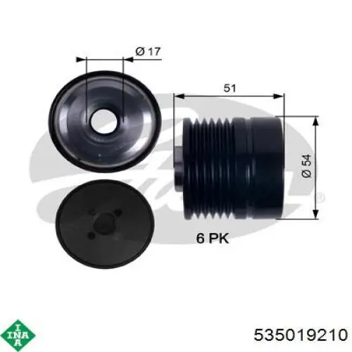 535019210 INA polea alternador