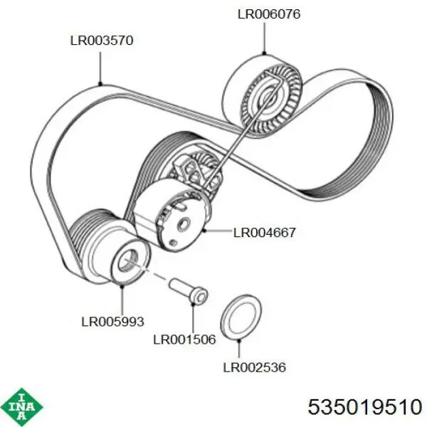 535 0195 10 INA poleas juego de piezas