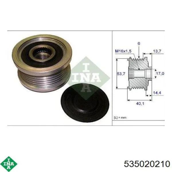 Comprar 535020210 INA Rueda libre del alternador