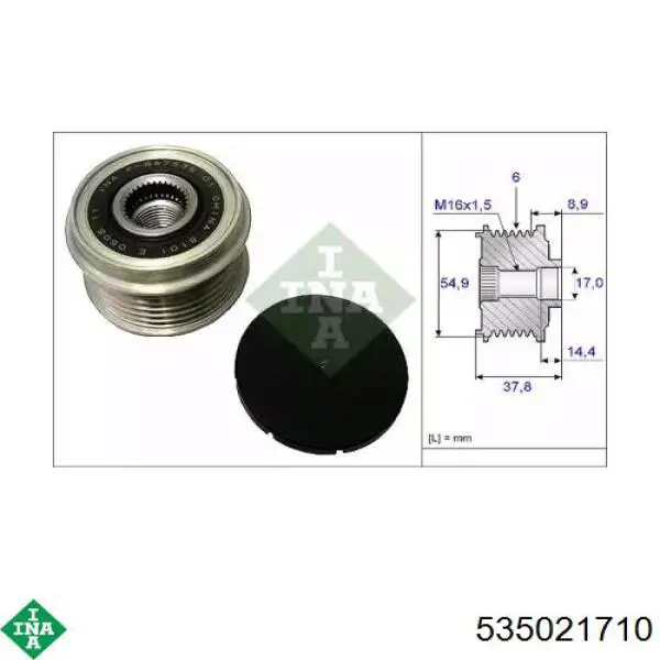Comprar 535021710 INA Rueda libre del alternador