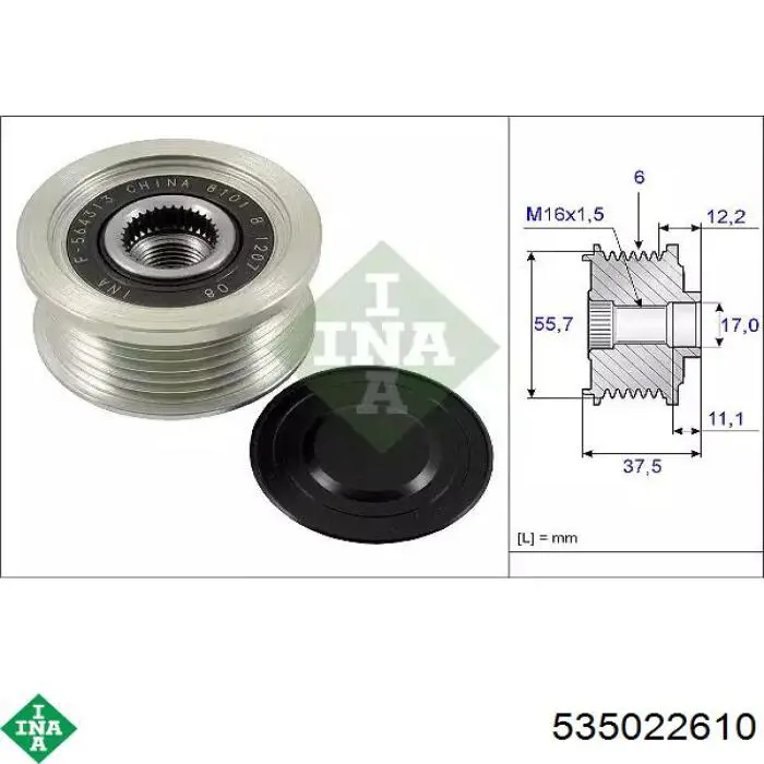 Comprar 535022610 INA Rueda libre del alternador