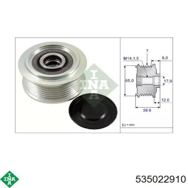 Comprar 535022910 INA Rueda libre del alternador