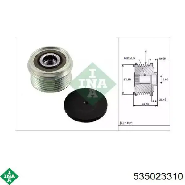 Polea rueda libre INA 535023310 precio, desde 87,98 EUR