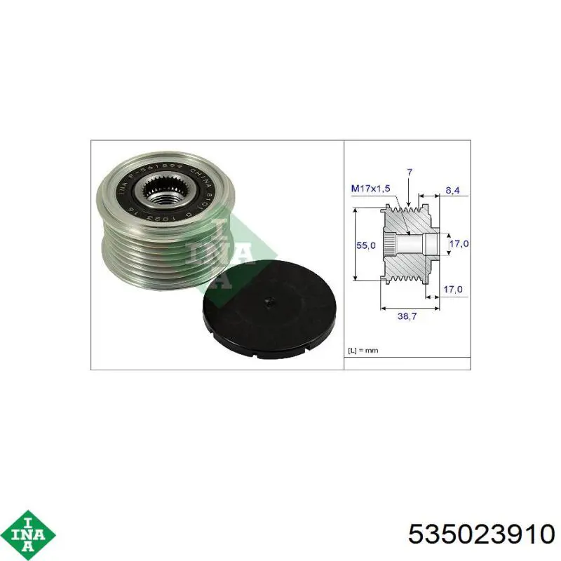 Comprar 535023910 INA Rueda libre del alternador