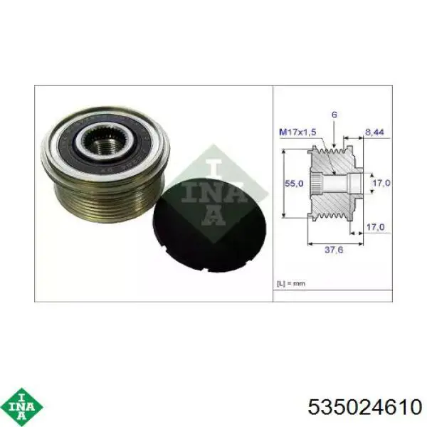 Comprar 535024610 INA Rueda libre del alternador