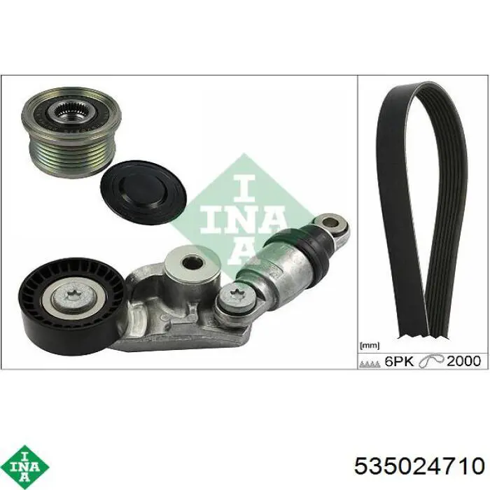 535024710 INA Rueda libre alternador 