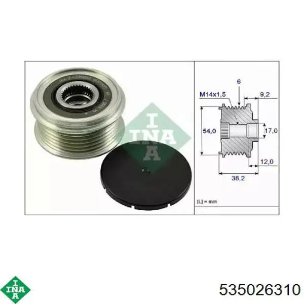 Polea rueda libre INA 535026310 precio, desde 79,69 EUR