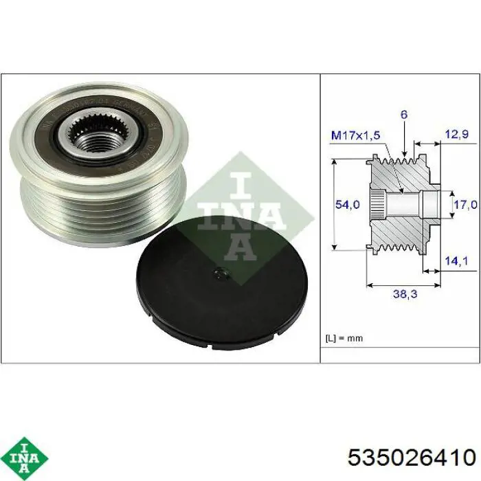 Comprar 535026410 INA Rueda libre del alternador
