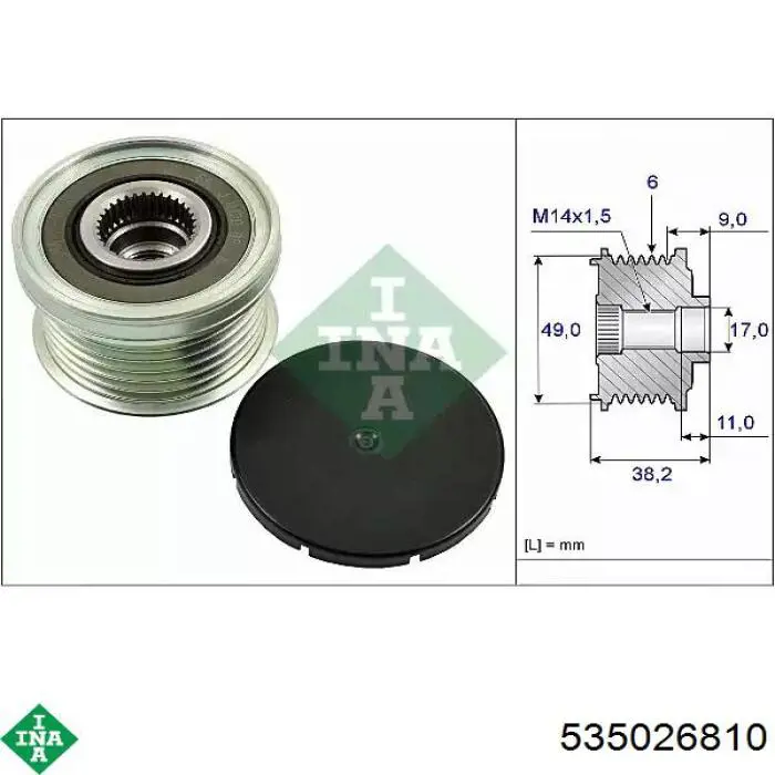 Polea rueda libre INA 535026810 precio, desde 45,40 EUR
