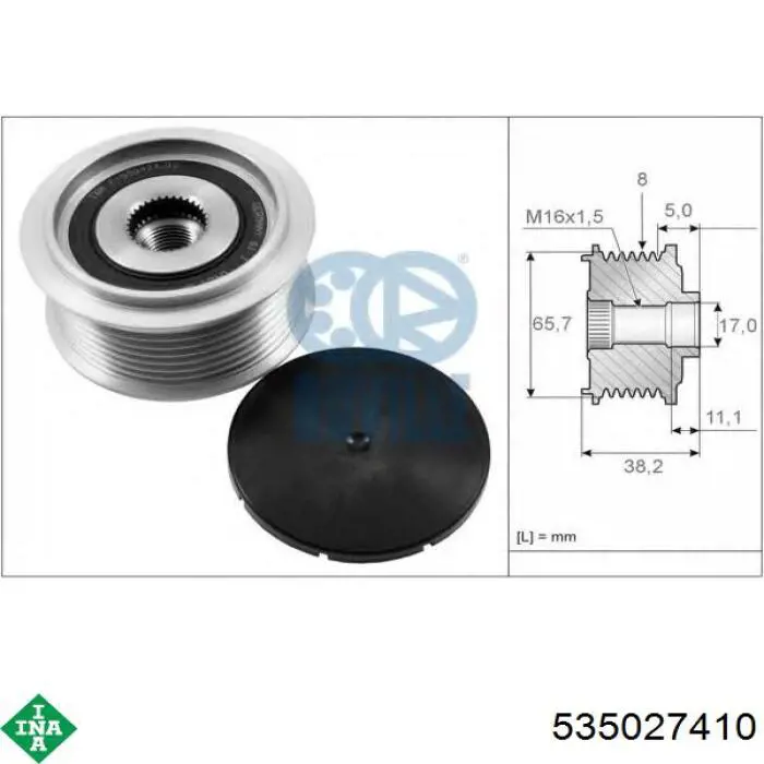 Polea rueda libre INA 535027410 precio, desde 74,08 EUR