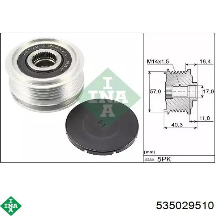 Polea alternador RT5102 Autlog